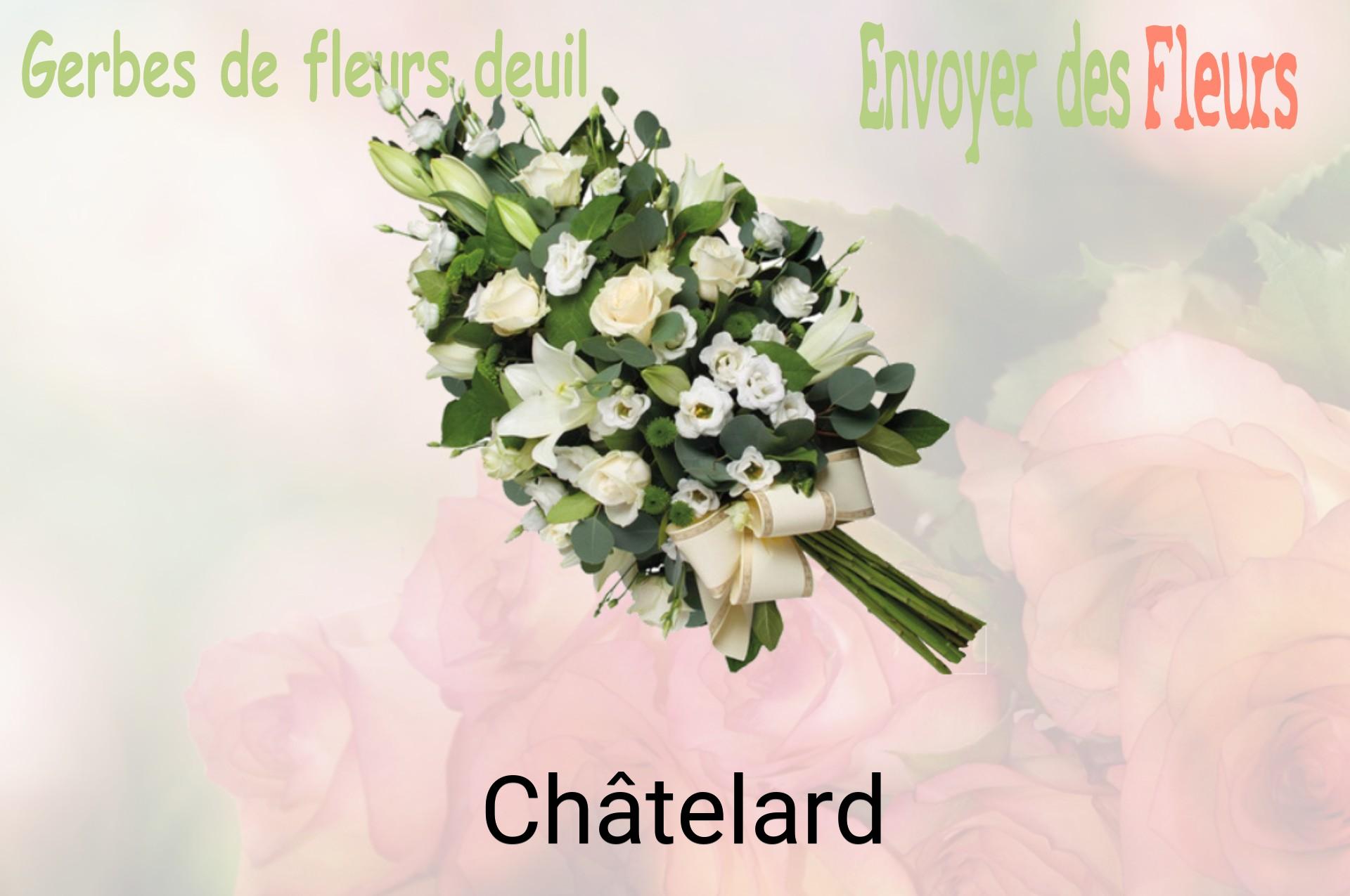 Gerbe de fleurs de deuil livrée à Châtelard